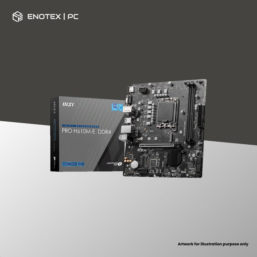 MSI PRO H610M-E DDR4 LGA1700 MATX DDR4 (3YR)