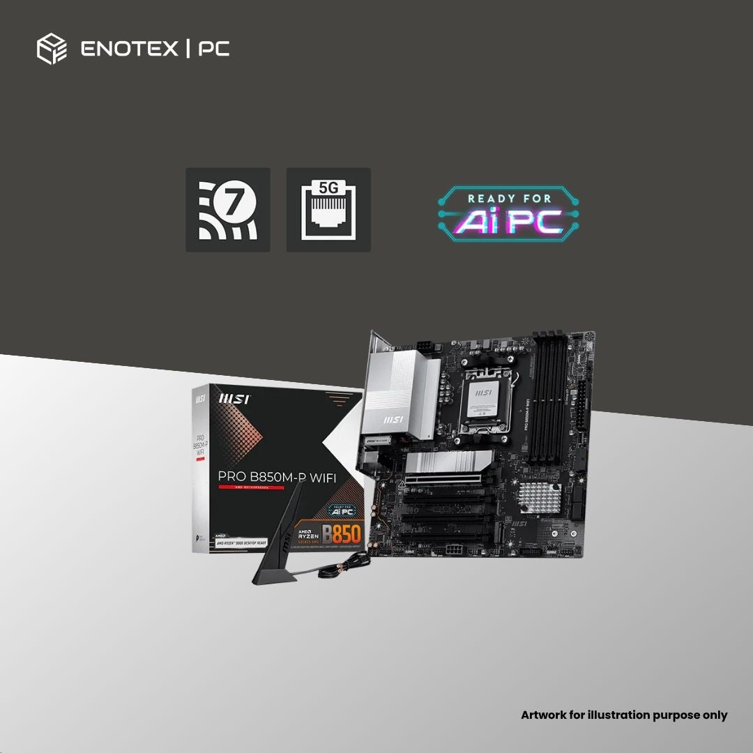 MSI PRO B850M-P WIFI AM5 MATX DDR5 (3YR)