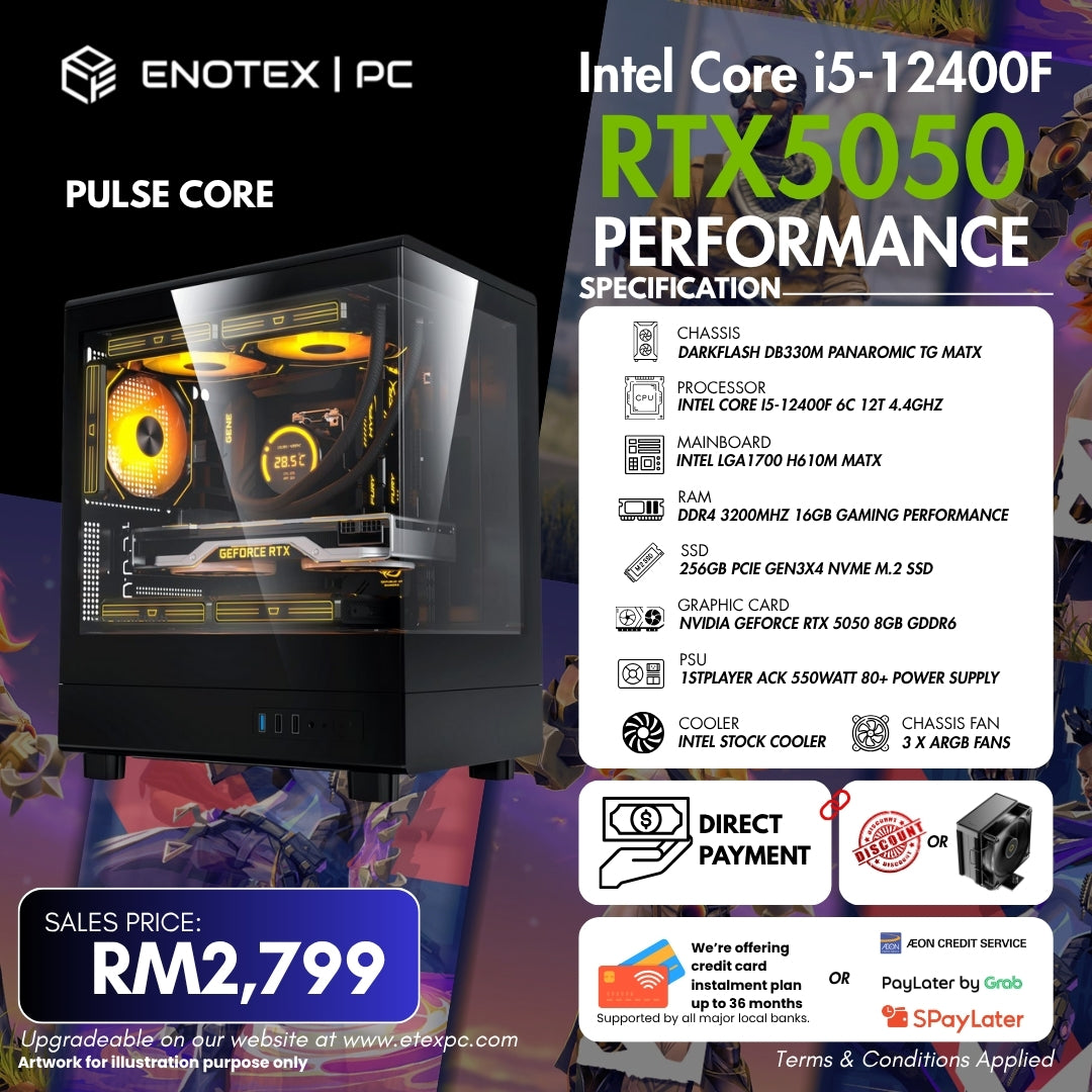 PULSE - Core i5 12400F | NVIDIA GeForce RTX 5050 8GB GDDR6