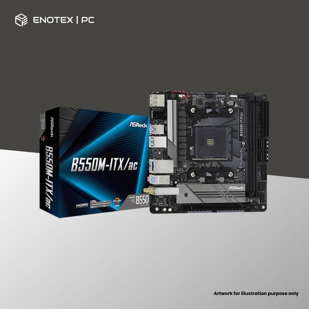 ASROCK B550M-ITX/AC WIFI AM4 ITX DDR4 3YR