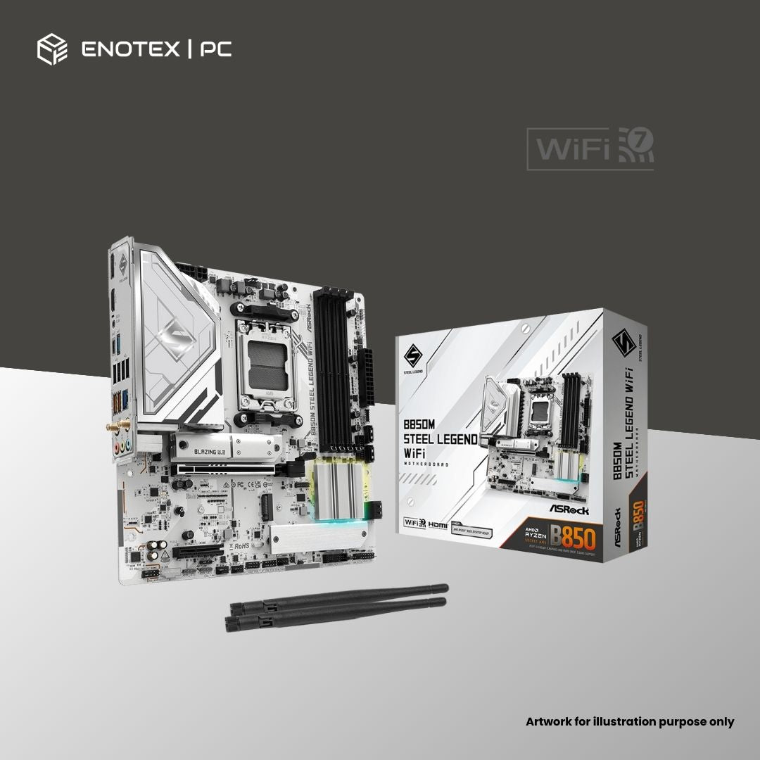 ASROCK B850M STEEL LEGEND WIFI AM5 MATX DDR5 3YR