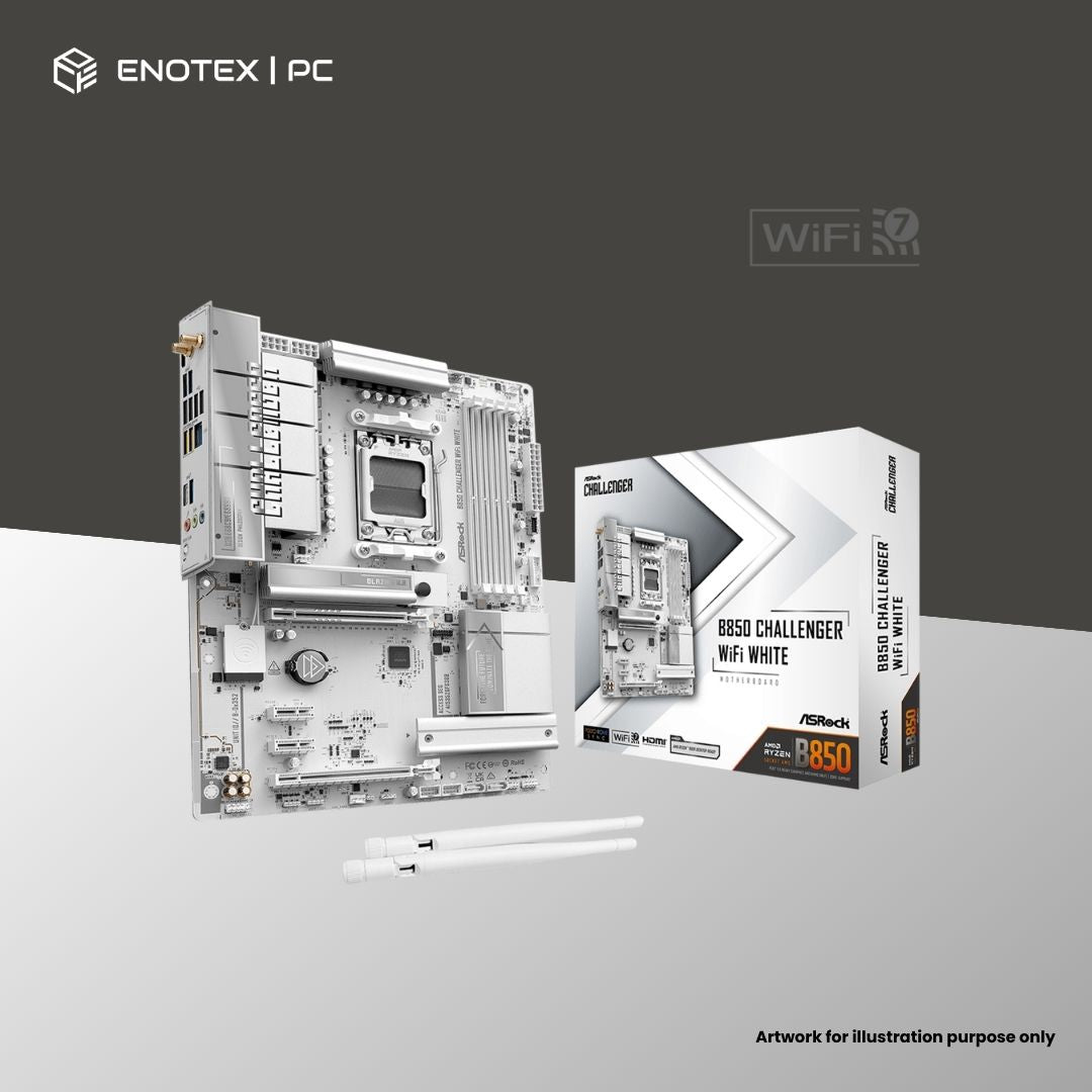 ASROCK B850 CHALLENGER WIFI WHITE AM5 ATX DDR5 3YR