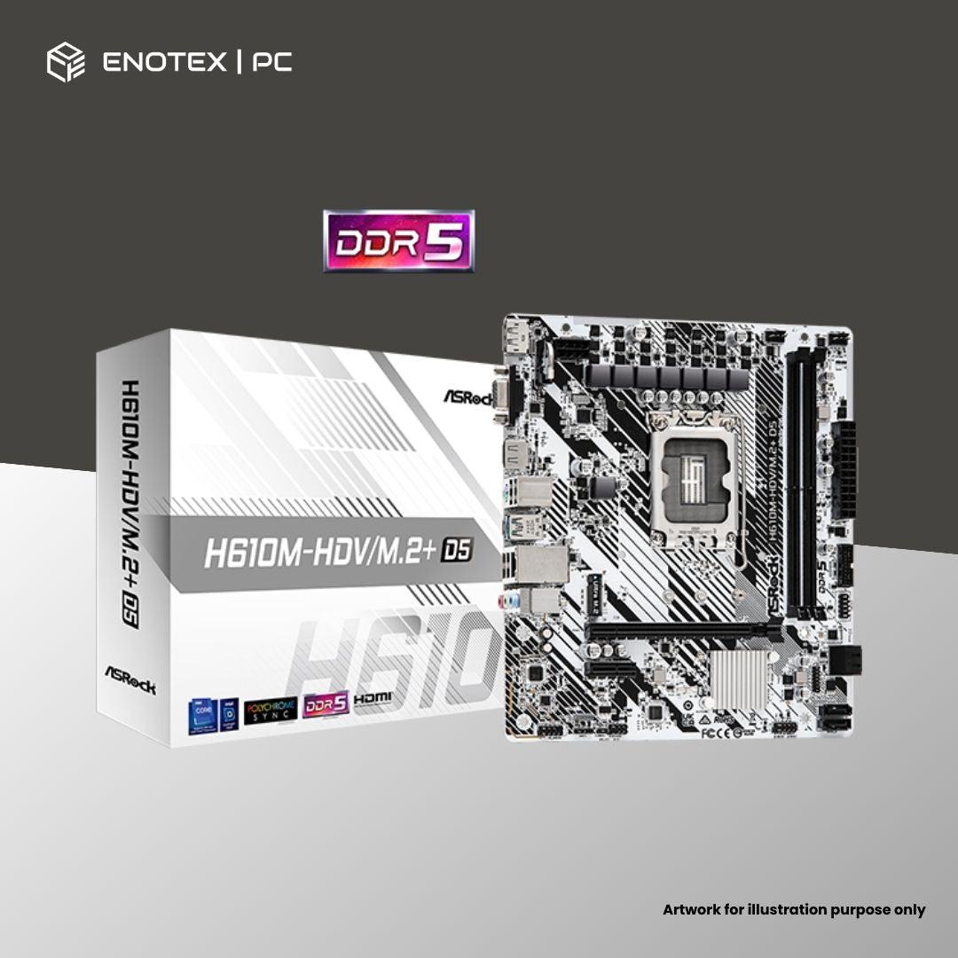 ASROCK H610M-HDV/M.2+ D5 LGA1700 MATX DDR5 3YR