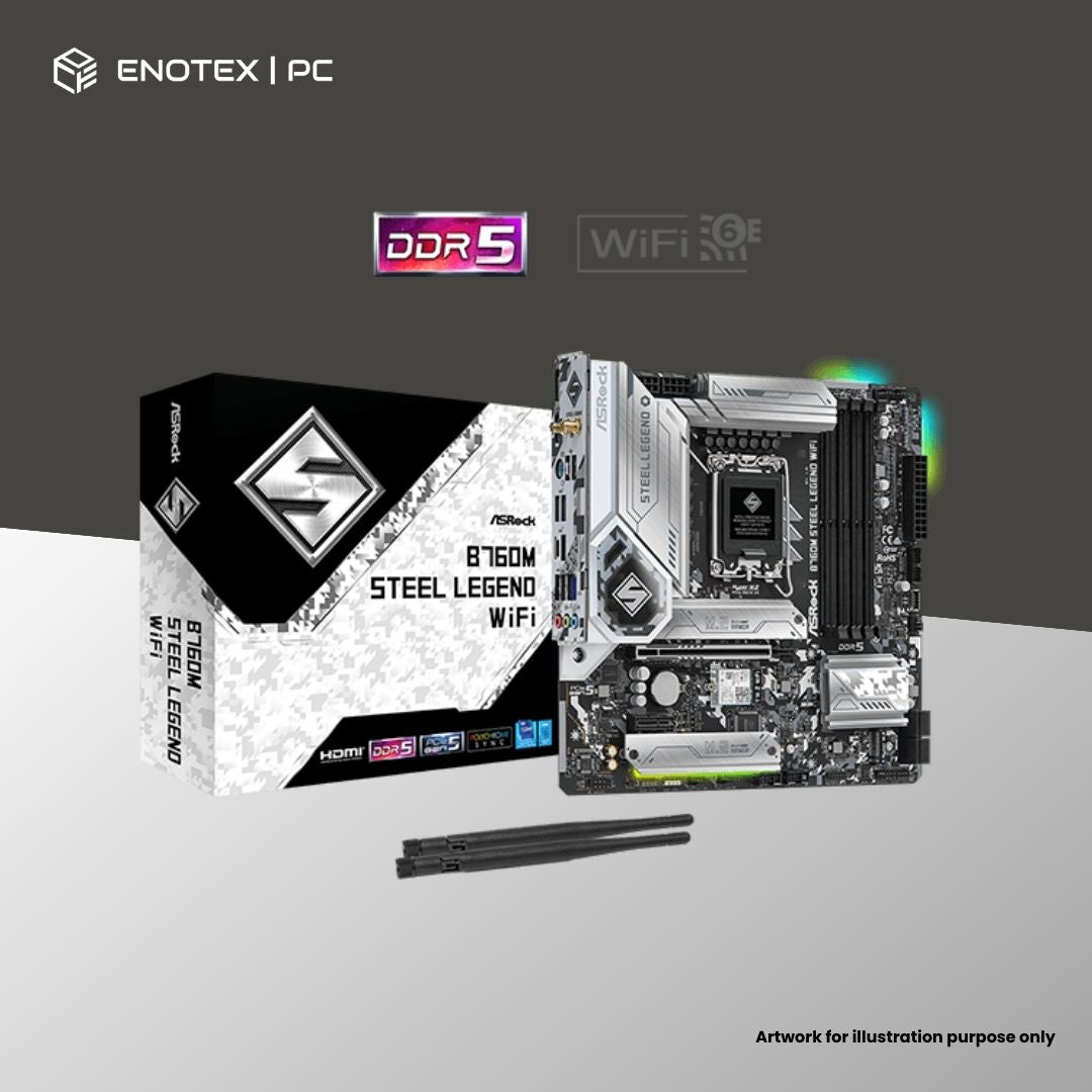 ASROCK B760M STEEL LEGEND WIFI LGA1700 MATX DDR5 3YR