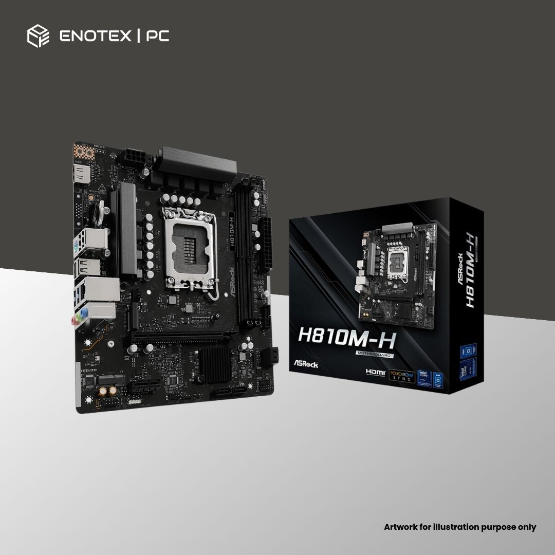 ASROCK H810M-H LGA1851 MATX DDR5 3YR