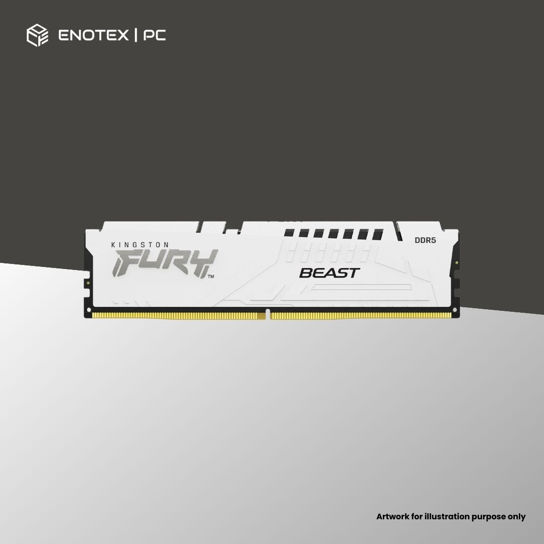 KINGSTON FURY BEAST 32GB 5600MHZ DDR5 CL36 XMP/EXPO - WHITE (LIFETIME LIMITED WARRANTY)
