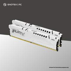 KINGSTON FURY BEAST 64GB (KIT OF 2) 6000MHZ DDR5 CL30 XMP/EXPO - WHITE (LIFETIME LIMITED WARRANTY)
