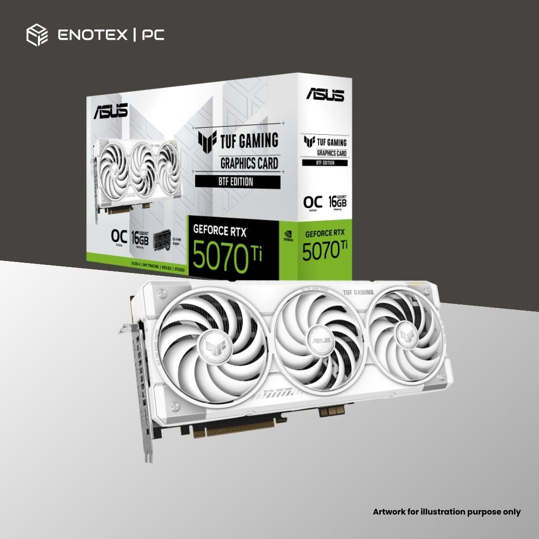 ASUS TUF GAMING GEFORCE RTX 5070 TI OC EDITION 16GB GDDR7 - WHITE BTF (3+1YR)