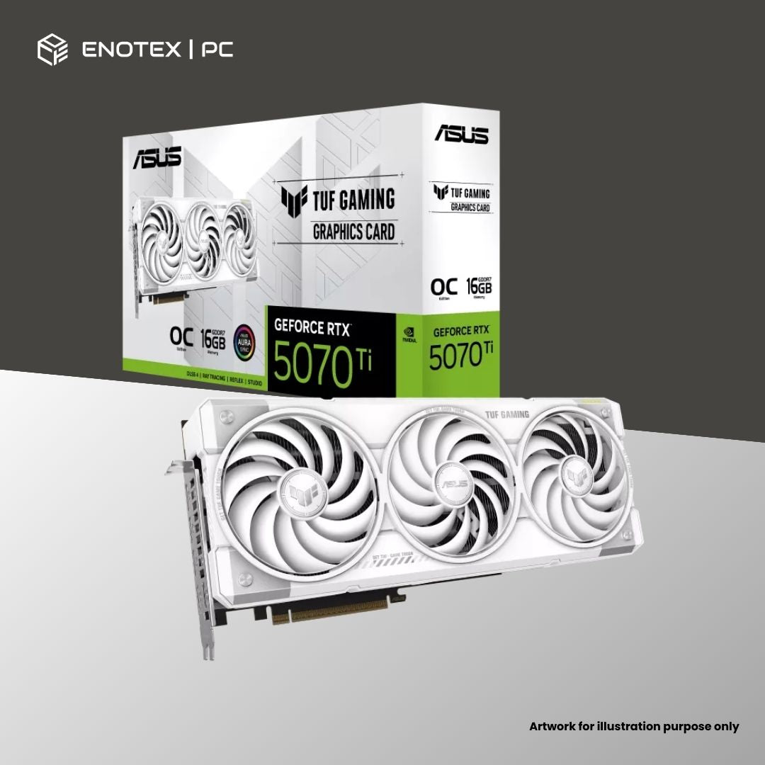 ASUS TUF GAMING GEFORCE RTX 5070 TI OC EDITION 16GB GDDR7 - WHITE (3+1YR)