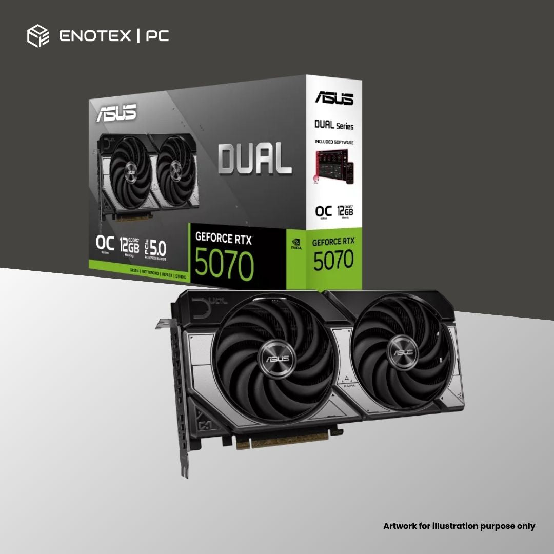ASUS DUAL GEFORCE RTX 5070 OC EDITION 12GB GDDR7 (3+1YR)