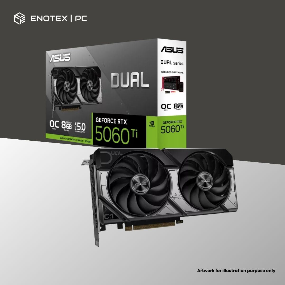 ASUS DUAL GEFORCE RTX 5060 TI OC EDITION 8GB GDDR7 (3+1YR)