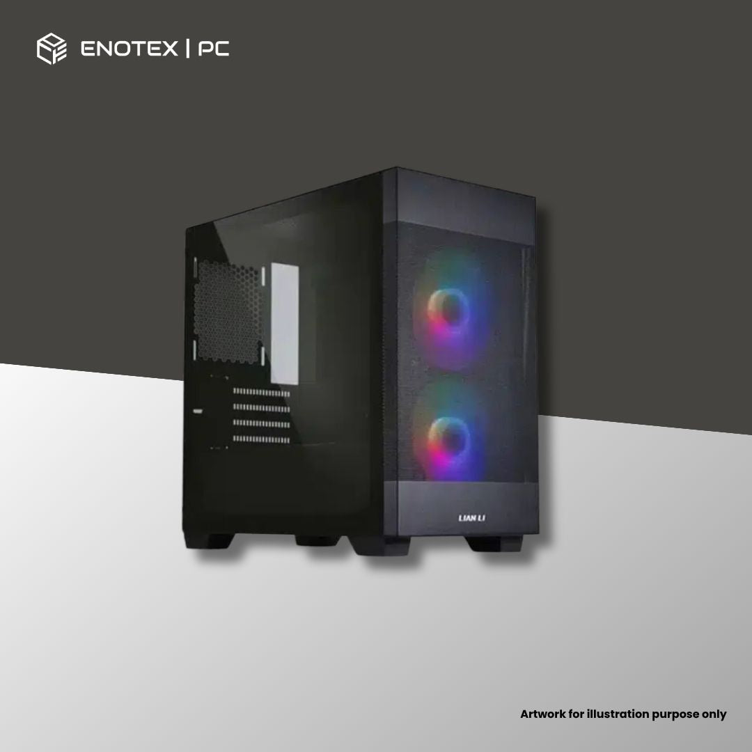 LIAN LI LANCOOL 205M TG MATX WITH 3 ARGB FAN - BLACK