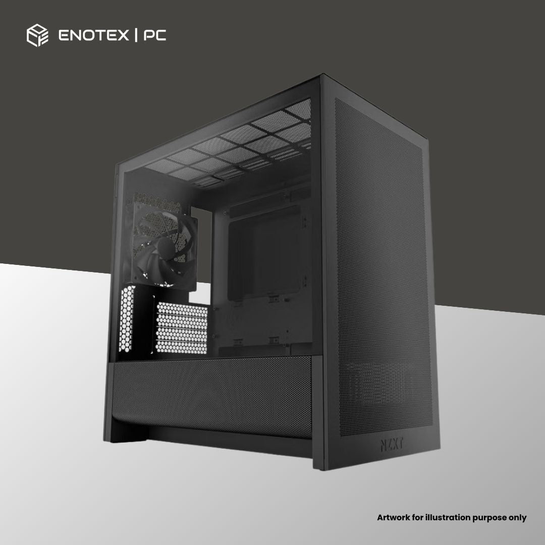NZXT H3 TG MATX WITH SINGLE FAN - BLACK