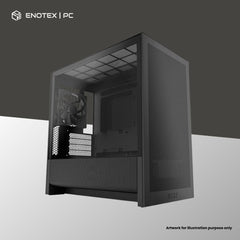 NZXT H3 TG MATX WITH SINGLE FAN - BLACK