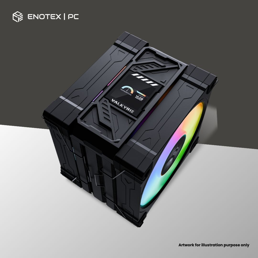 VALKYRIE AL125-L ARGB LCD AIR COOLER - BLACK (3YR)