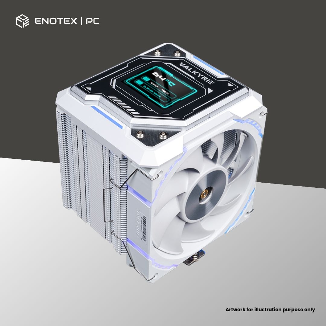 VALKYRIE R125L-VALKYRIE ARGB LCD AIR COOLER - WHITE (3YR)
