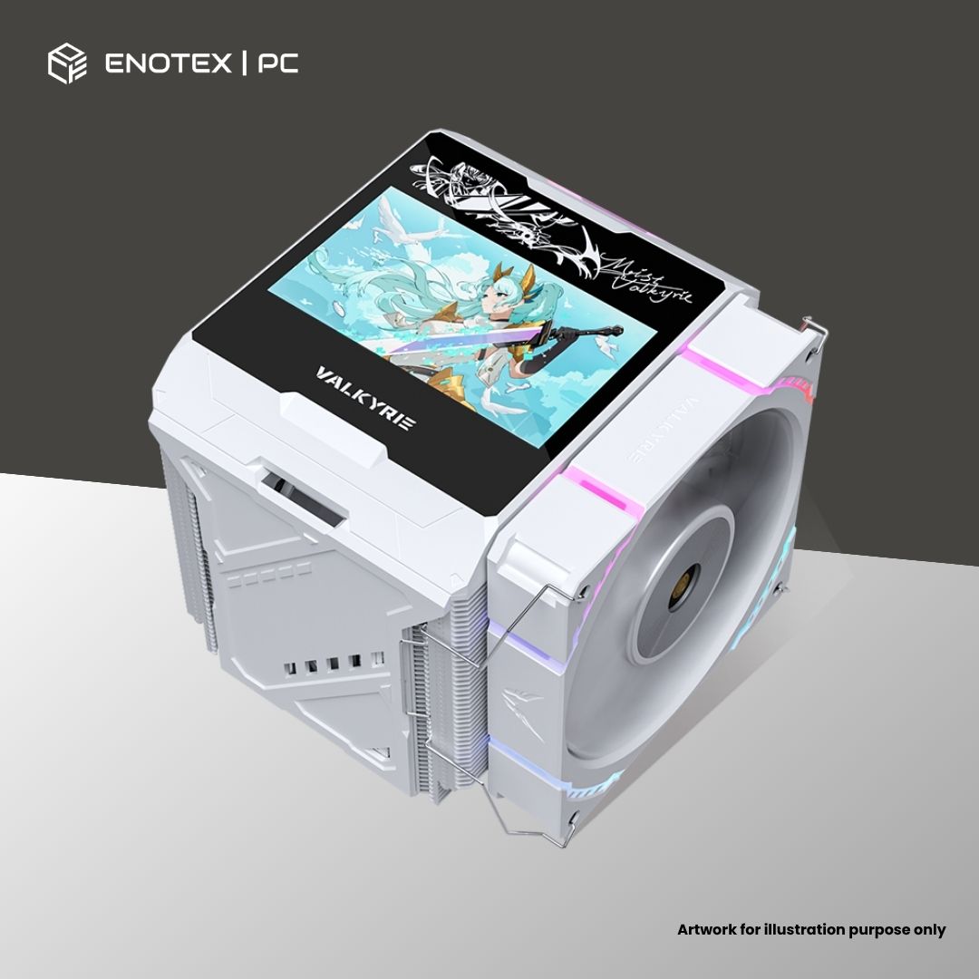 VALKYRIE DX140L-VALKYRIE ARGB LCD AIR COOLER - WHITE (3YR)