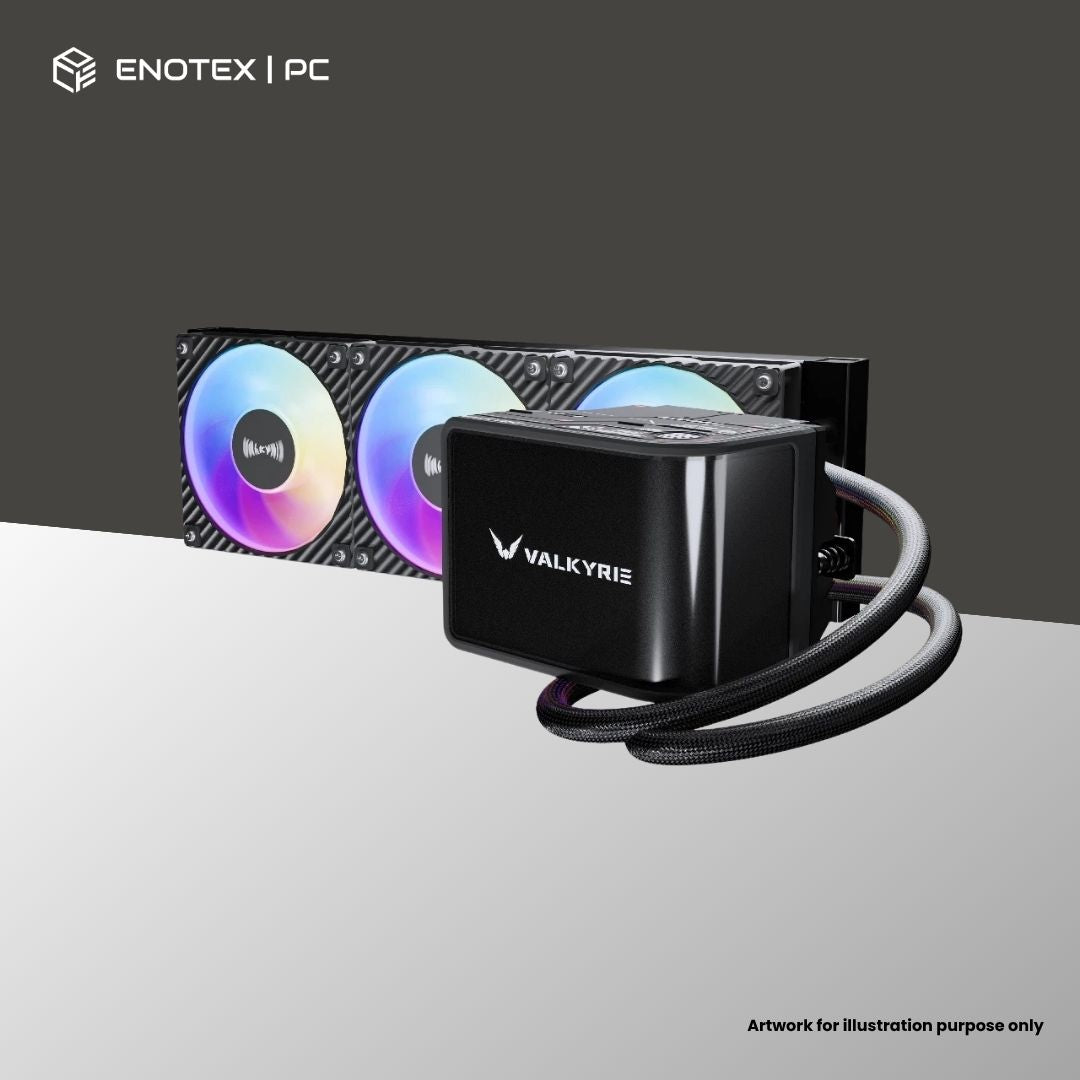 VALKYRIE N360 ARGB AMOLED CURVED SCREEN AIO LIQUID COOLER - BLACK (5YR)