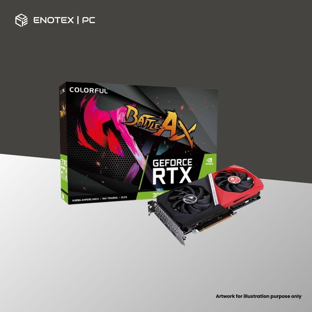 COLORFUL GEFORCE RTX 3060 BATTLE AX DUO V2-V 12GB GDDR6 (3+1YR)