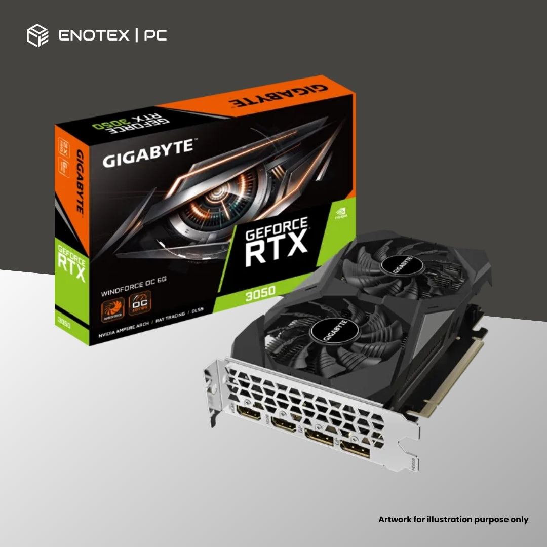 GIGABYTE GEFORCE RTX 3050 WINDFORCE OC 6GB GDDR6 (3+1YR)