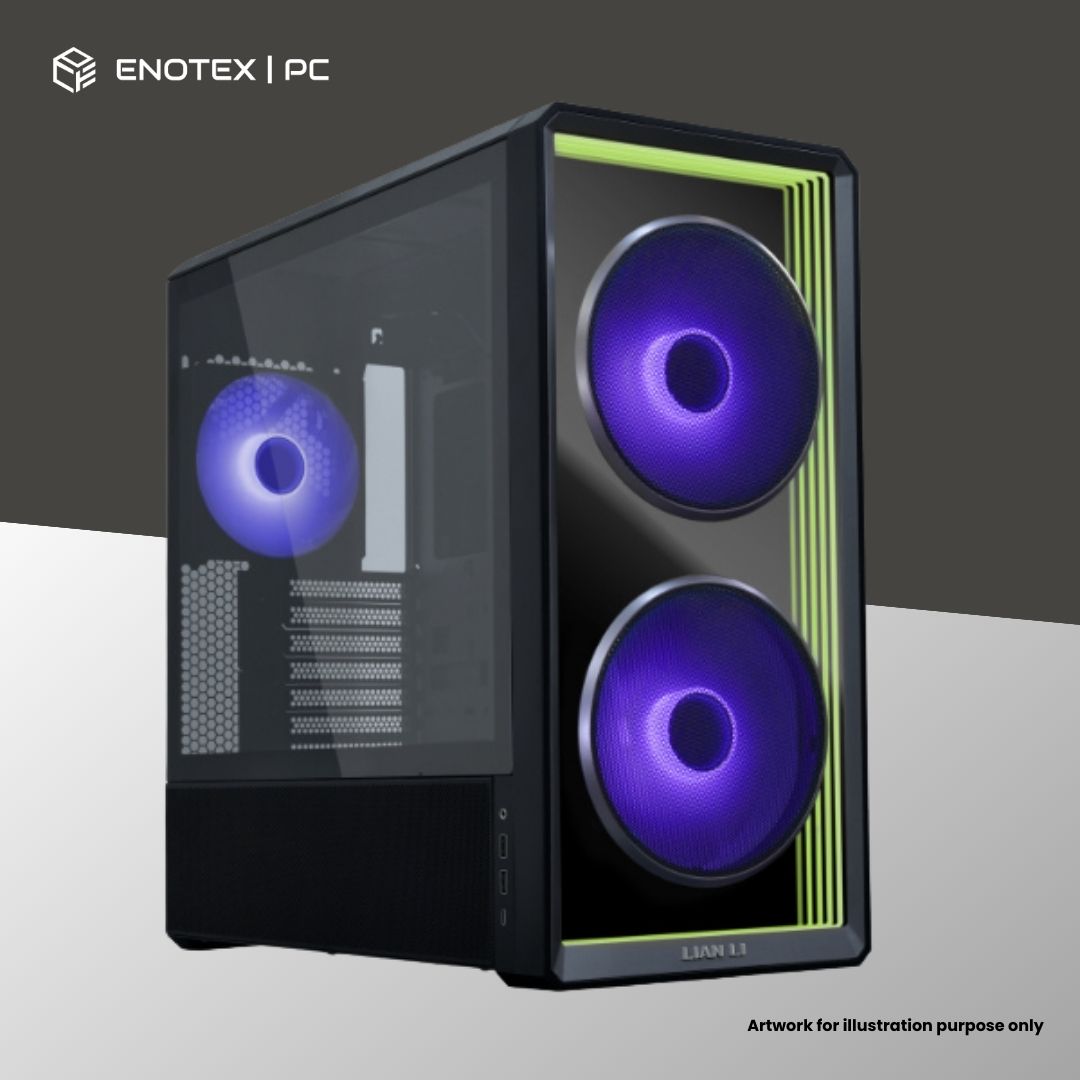 LIAN LI LANCOOL 217 INF TG E-ATX WITH 3 ARGB FAN - BLACK