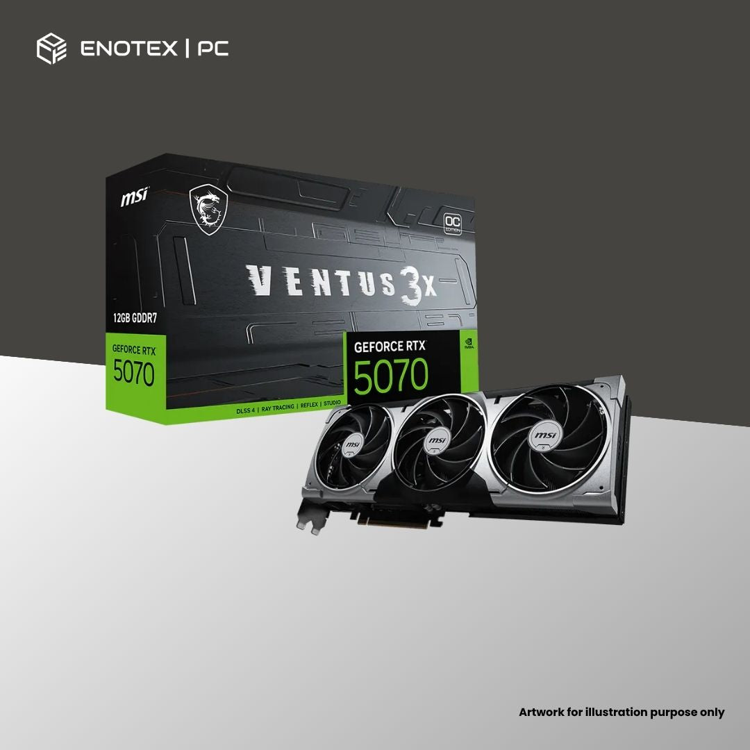 MSI GEFORCE RTX 5070 VENTUS 3X OC 12GB GDDR7 - (3YR)