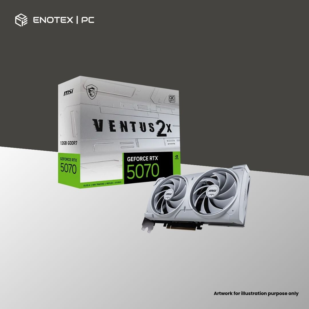 MSI GEFORCE RTX 5070 VENTUS 2X OC 12GB GDDR7 WHITE - (3YR)