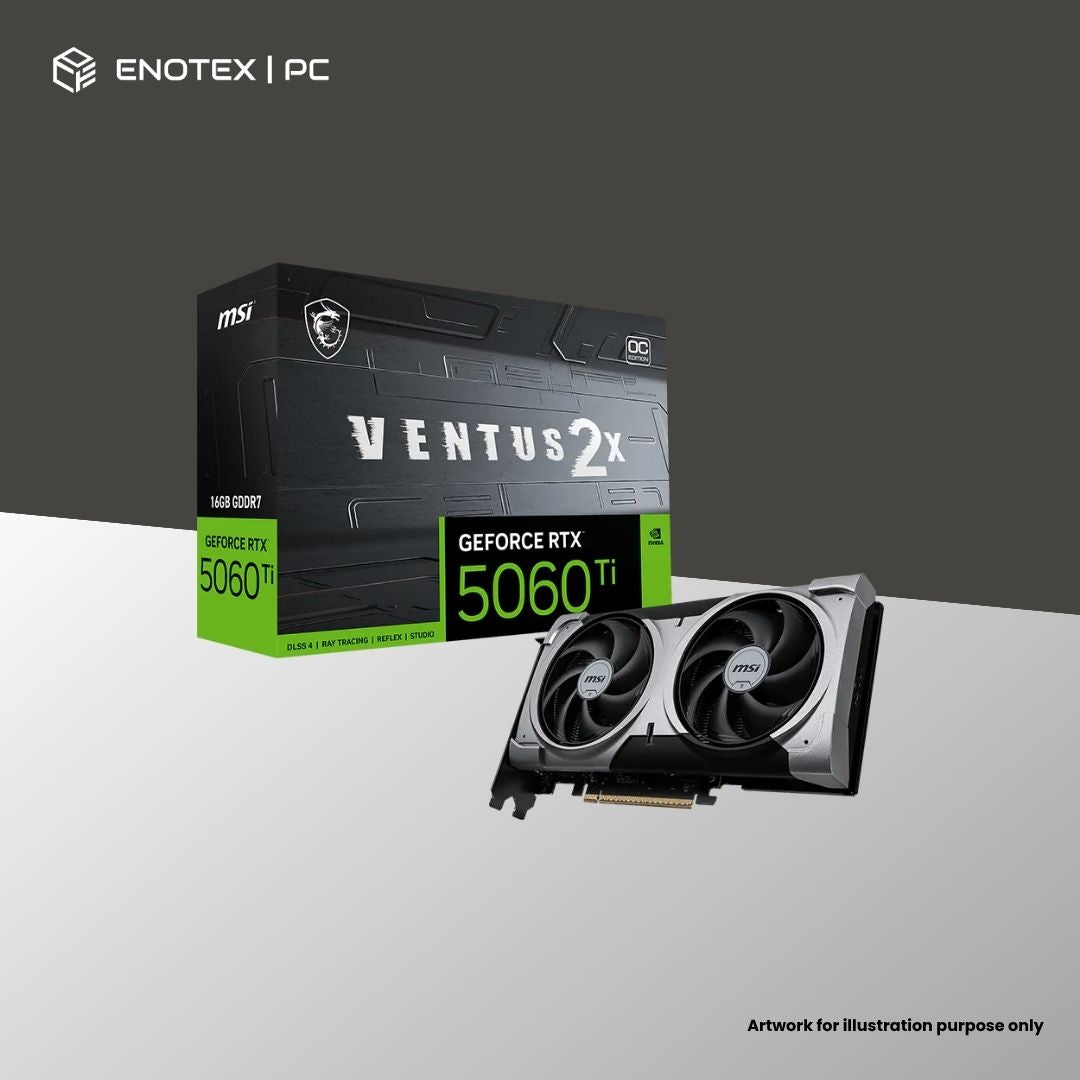 MSI GEFORCE RTX 5060 TI VENTUS 2X OC PLUS 16GB GDDR7 - (3YR)