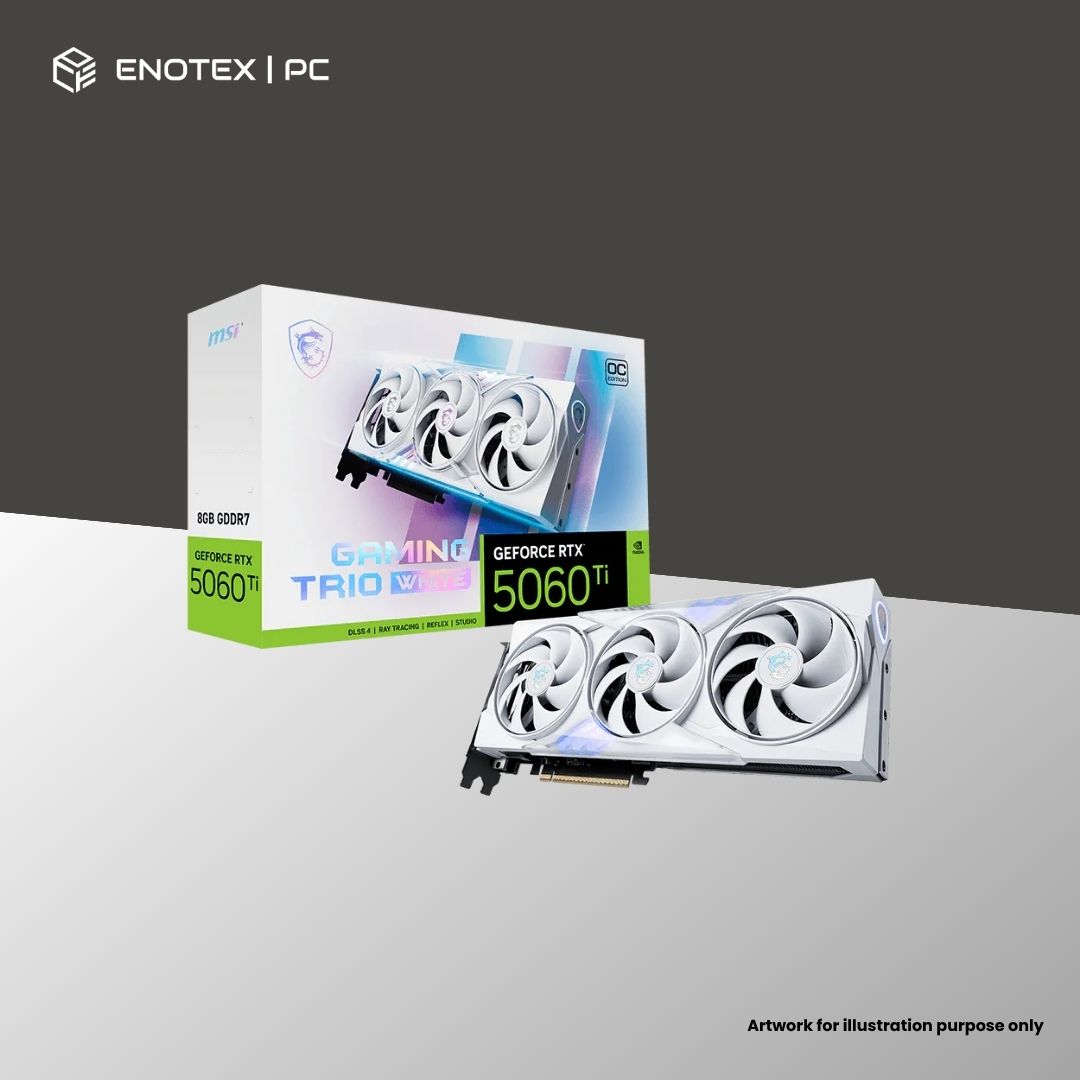 MSI GEFORCE RTX 5060 TI GAMING TRIO OC 8GB GDDR7 - WHITE (3YR)