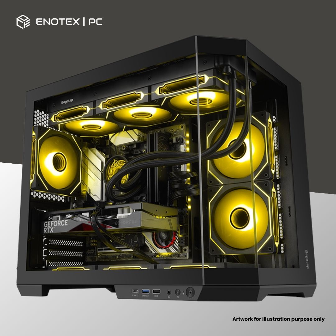 SEGOTEP LUMI 3T TG MATX WITH 6 ARGB FANS - BLACK
