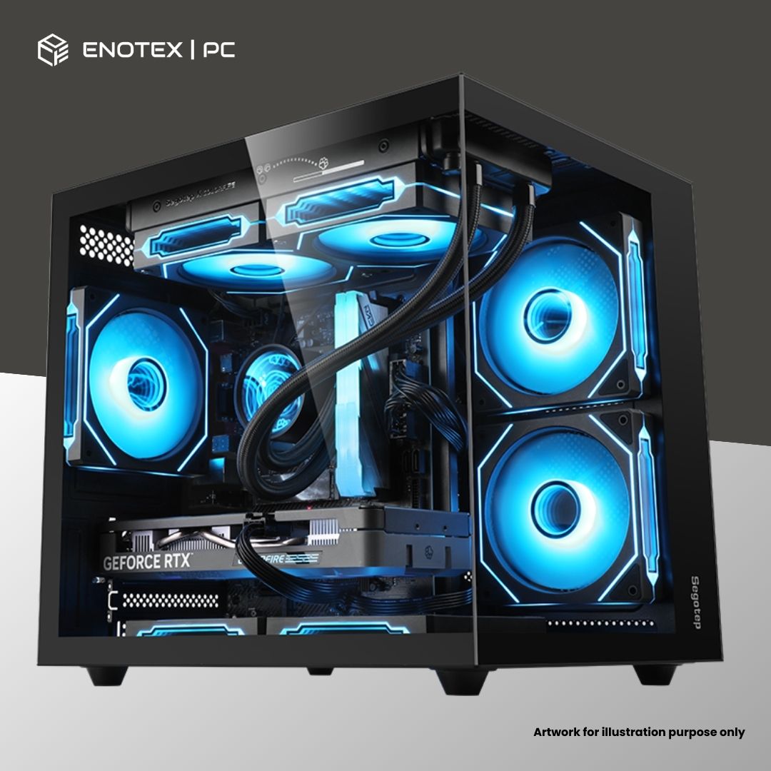 SEGOTEP BRAVE W1 TG MATX WITH 3 ARGB FAN - BLACK