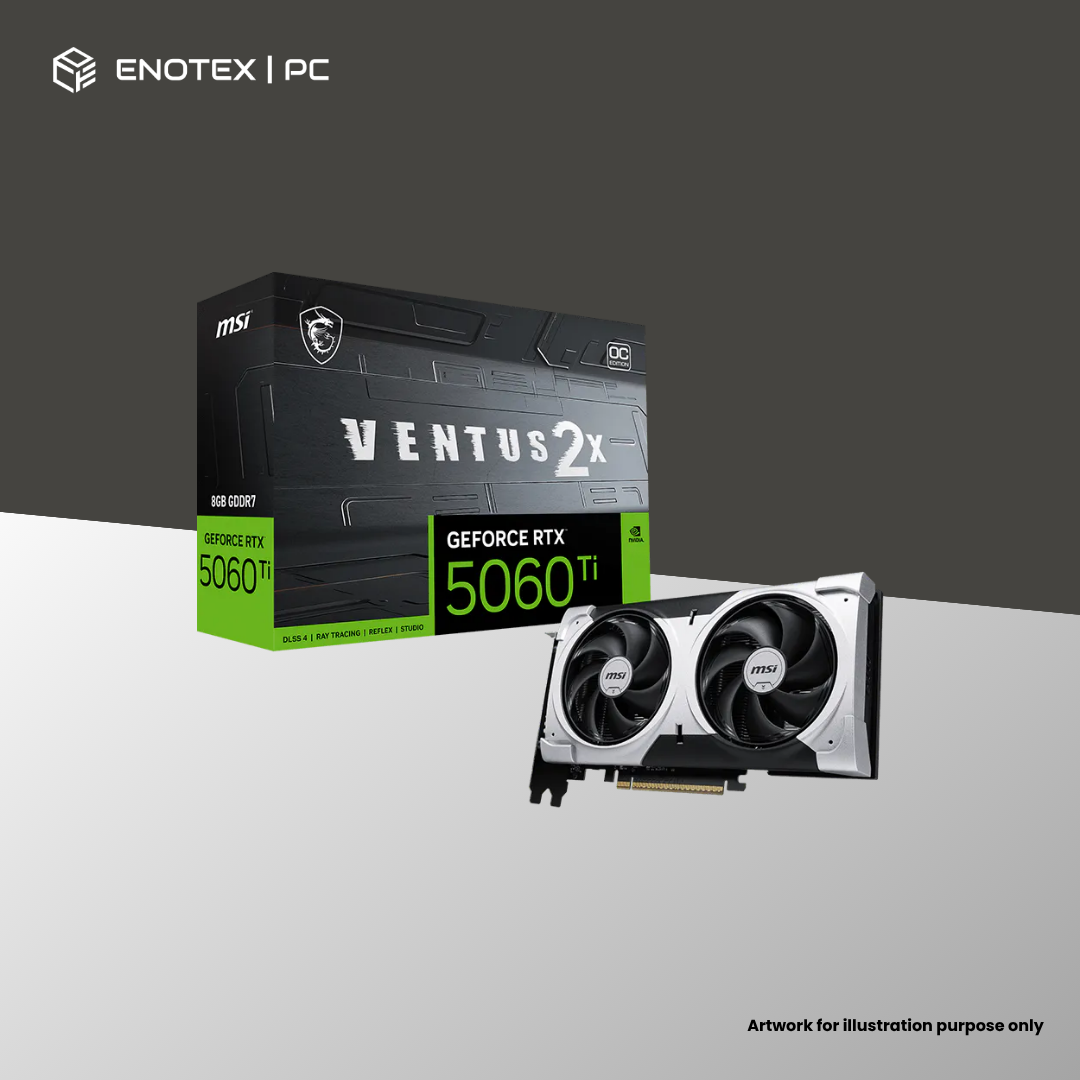 MSI GEFORCE RTX 5060 TI VENTUS 2X OC PLUS 8GB GDDR7 - (3YR)