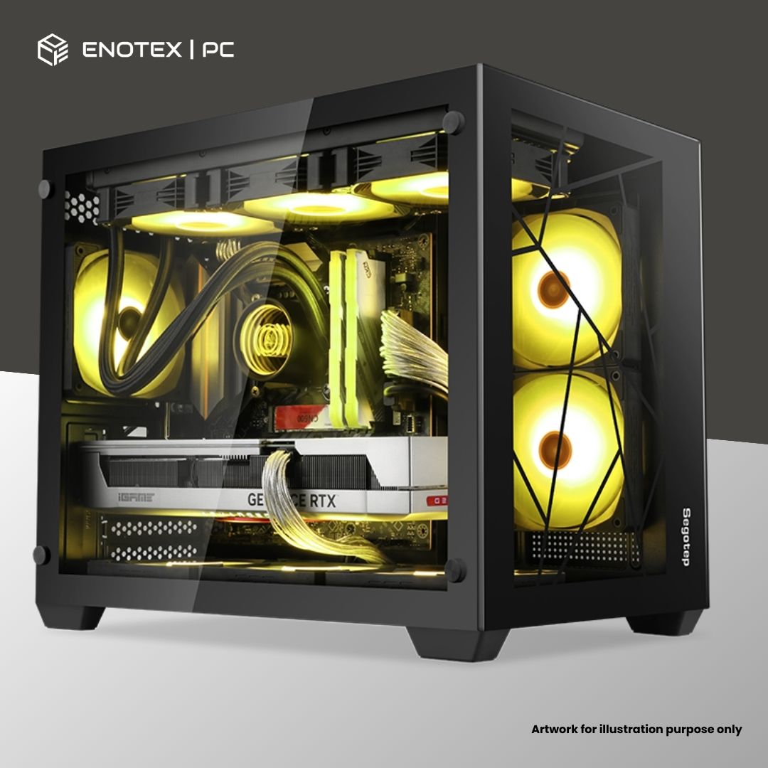 SEGOTEP LIMI II TG MATX WITH 3 ARGB FANS - BLACK