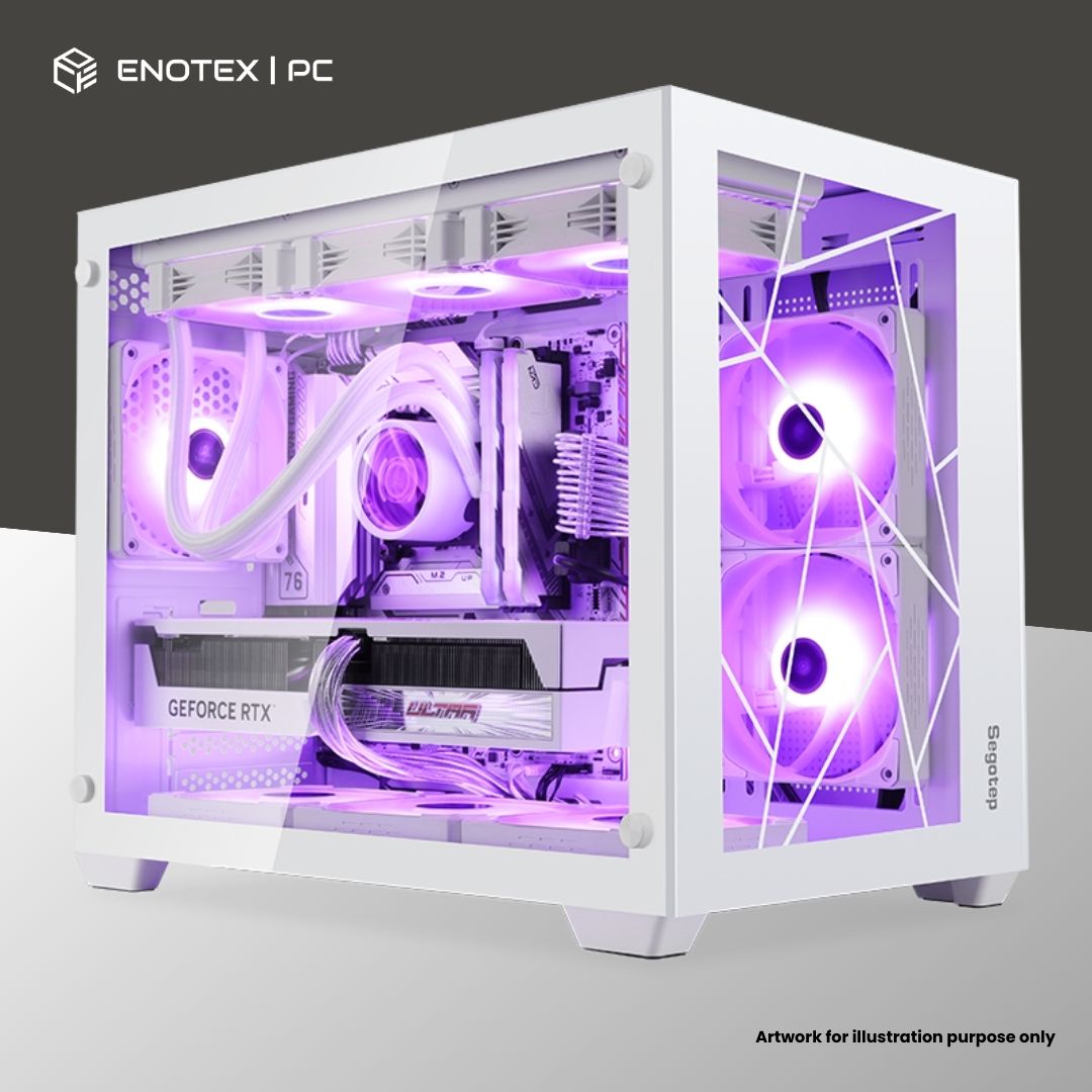 SEGOTEP LIMI II TG MATX WITH 3 ARGB FANS - WHITE