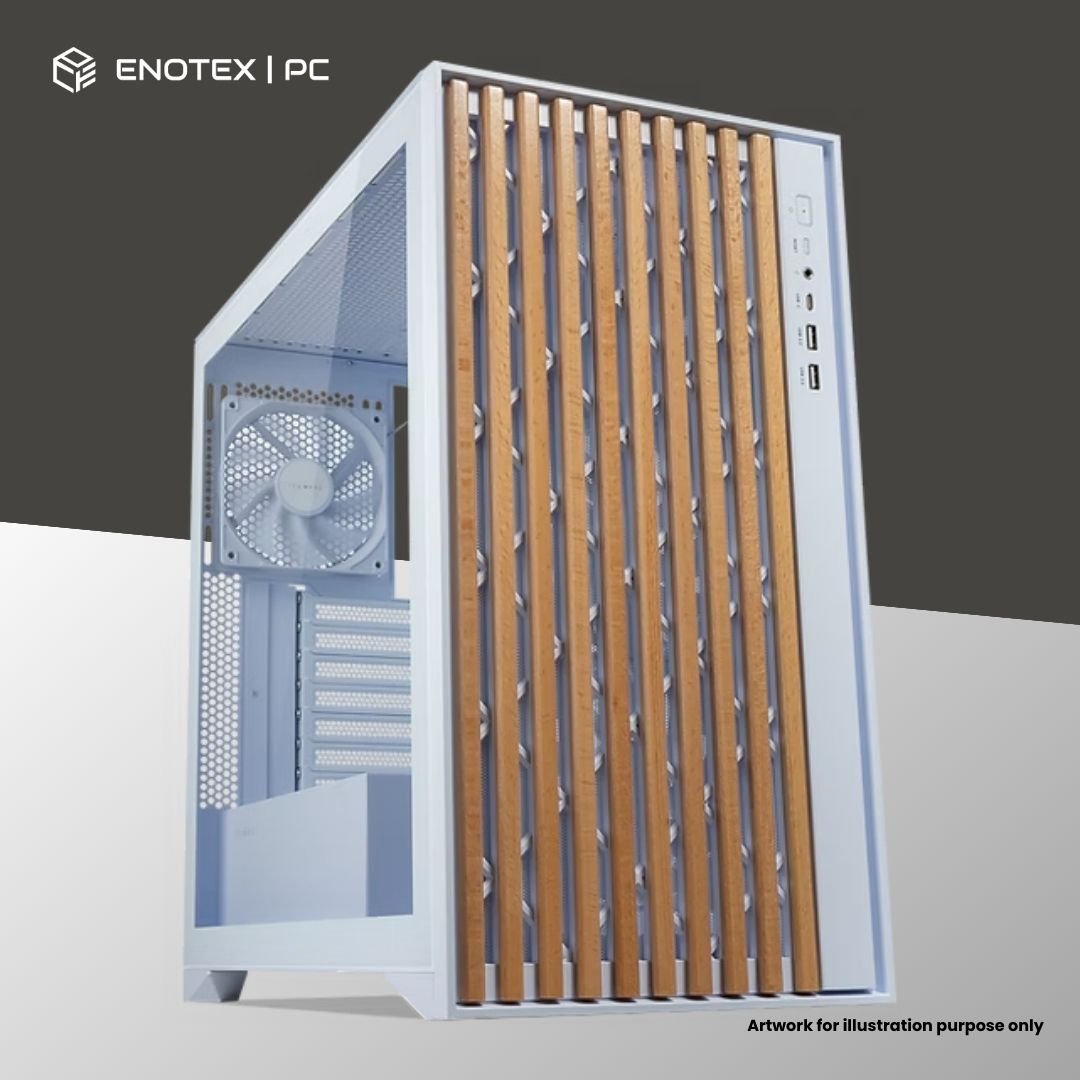 TECWARE TIMBER TG ATX WITH 4 FANS - WHITE
