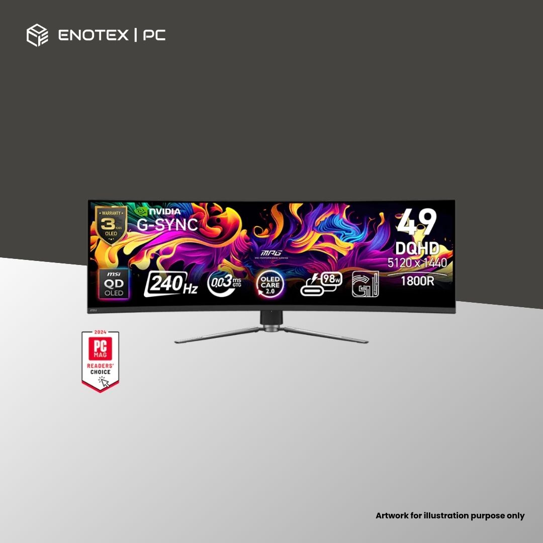 MSI MPG 491CQPX 49" DQHD 240HZ 0.03MS OD-QLED GAMING MONITOR (3YR)
