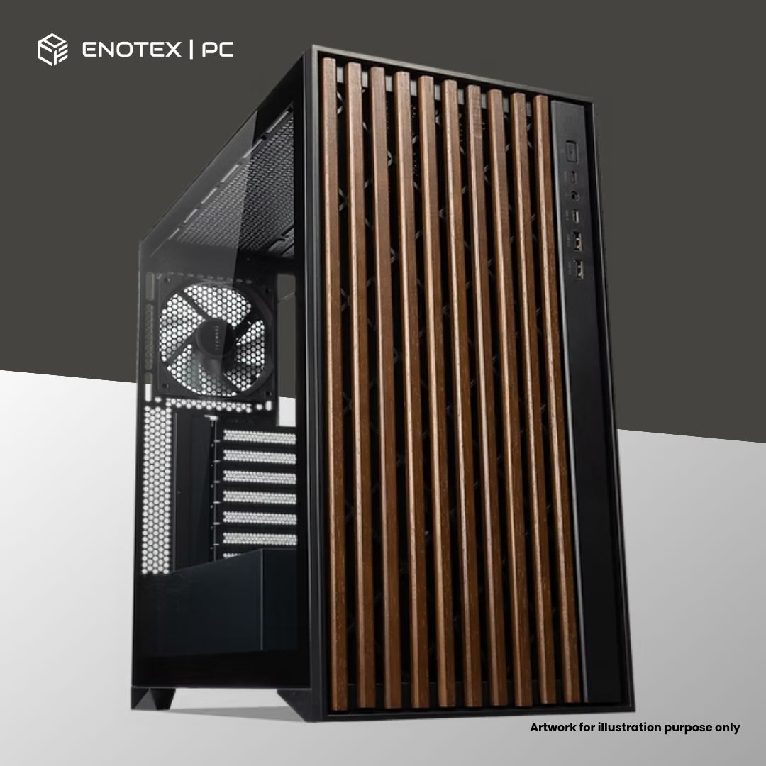 TECWARE TIMBER TG ATX WITH 4 FANS - BLACK