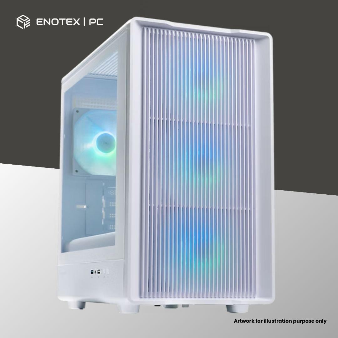 TECWARE AERO M TG MATX WITH 4 ARGB FANS - WHITE