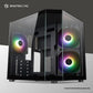 TECWARE VX TRINITY M2 TG MATX WITH 3 ARGB FANS - BLACK