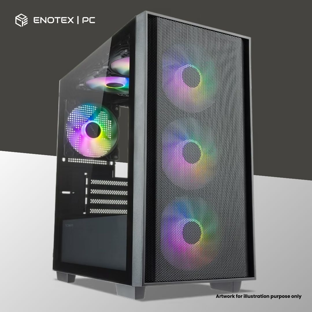 TECWARE NEXUS AIR M3 OMNI TG MATX WITH 6 ARGB FANS - BLACK