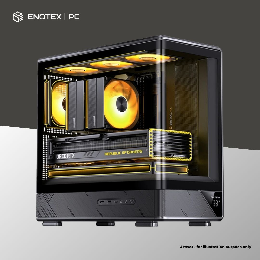 JONSBO D200 TG MATX - BLACK (NO FAN)