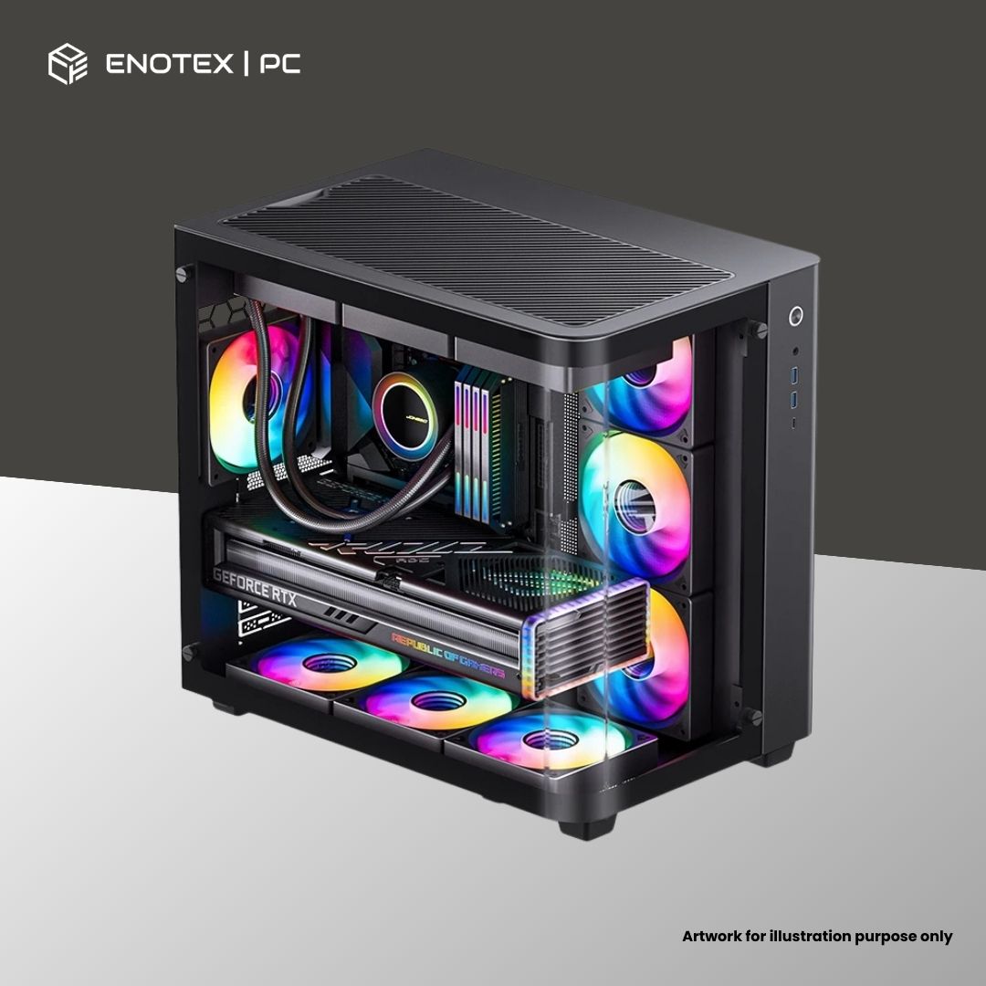 JONSBO TK-3 TG ATX - BLACK (NO FAN)