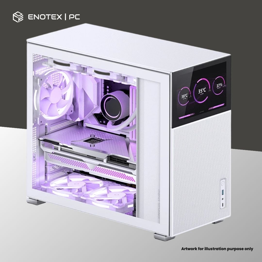 JONSBO D41 MESH SCREEN ATX - WHITE (NO FAN)