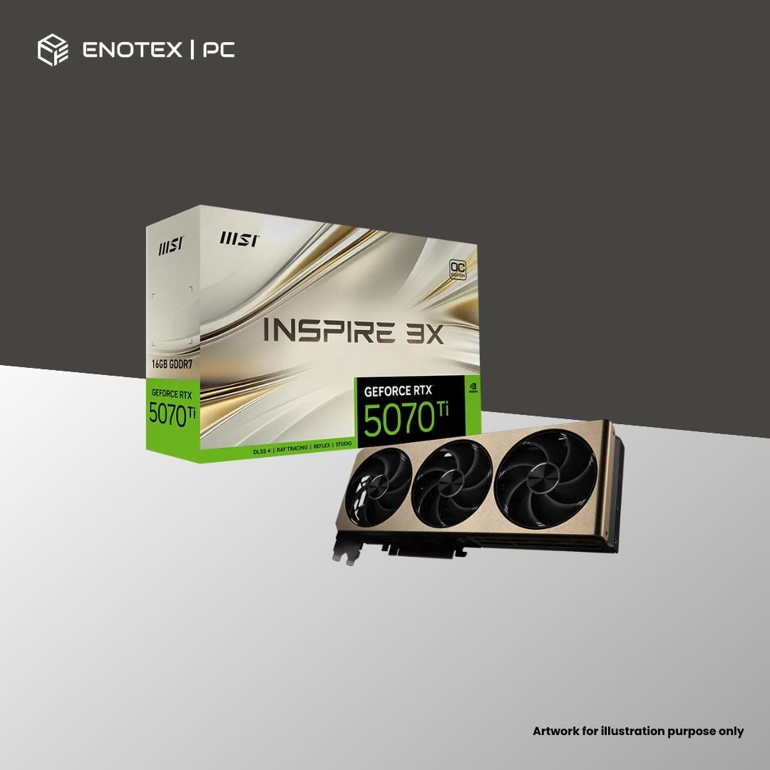 MSI GEFORCE RTX 5070 TI INSPIRE 3X OC 16GB GDDR7 (3YR)