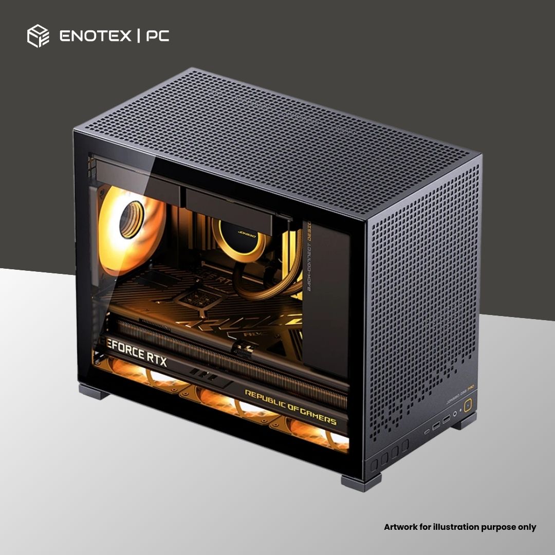 JONSBO D32 PRO TG MATX - BLACK (NO FAN)
