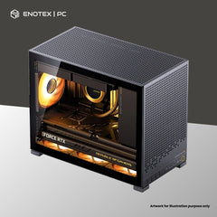 JONSBO D32 PRO TG MATX - BLACK (NO FAN)