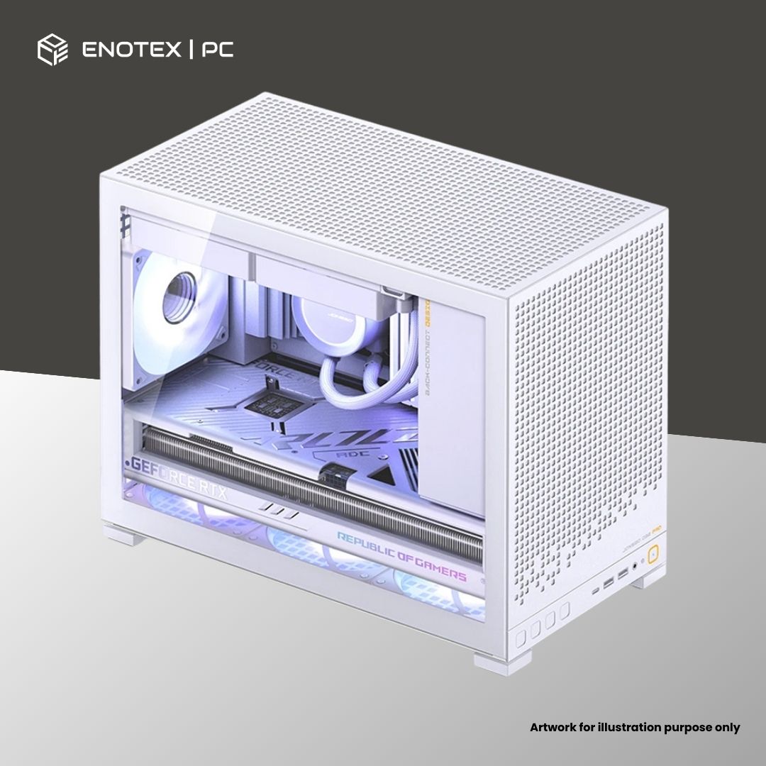 JONSBO D32 PRO TG MATX - WHITE (NO FAN)