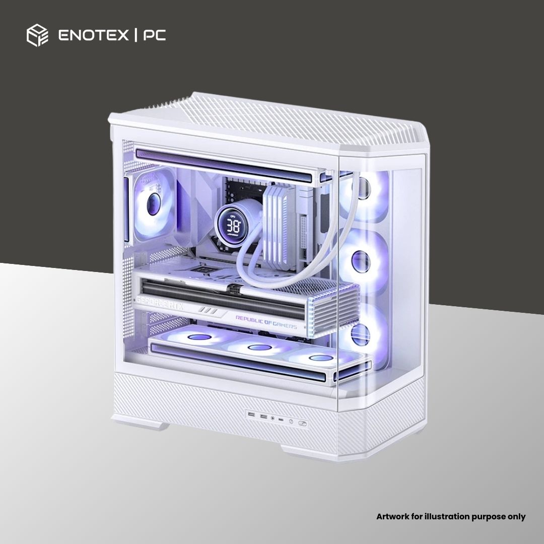 JONSBO D400 TG ATX - WHITE (NO FAN)