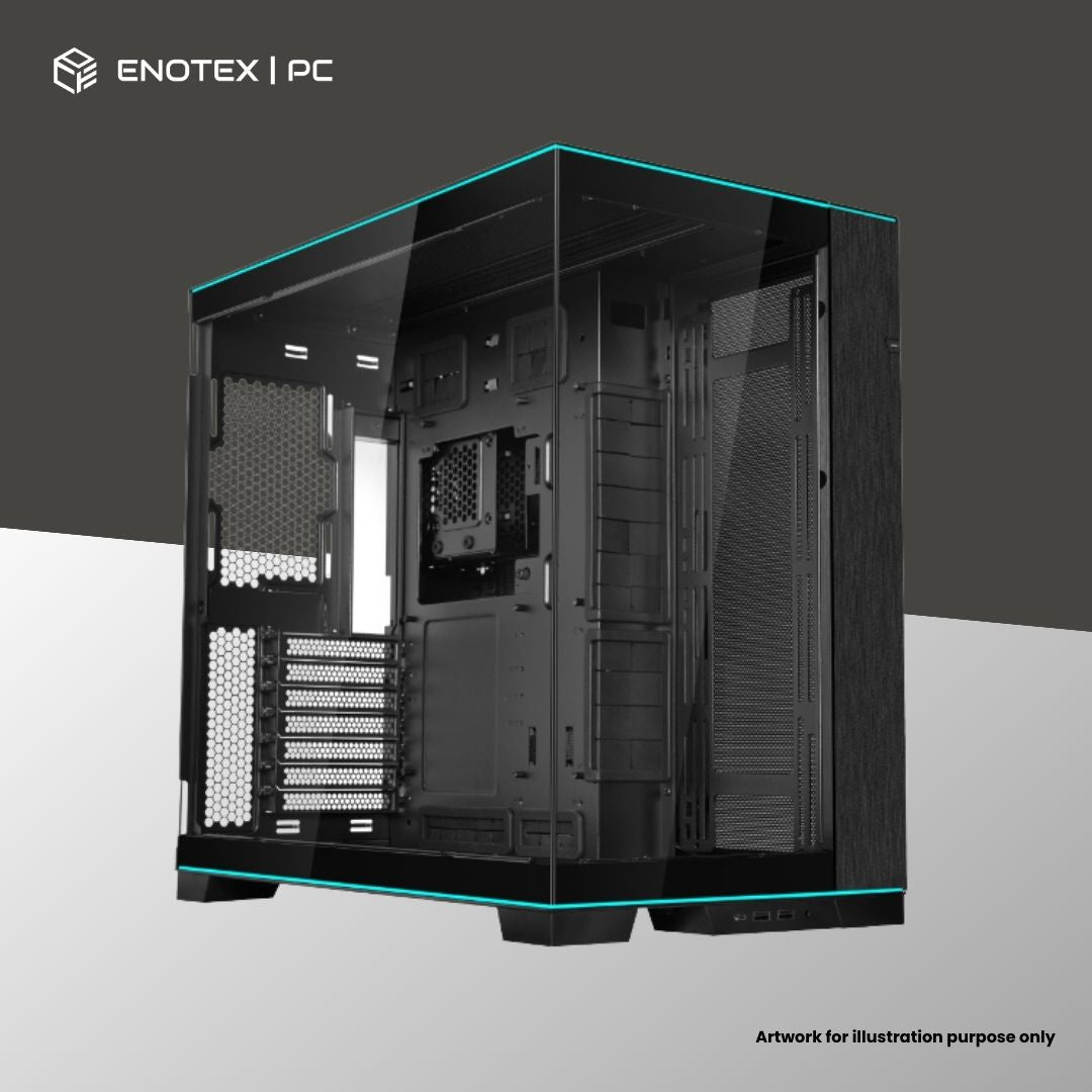 LIAN LI PC-O11 DYNAMIC EVO RGB TG E-ATX - BLACK (NO FAN)