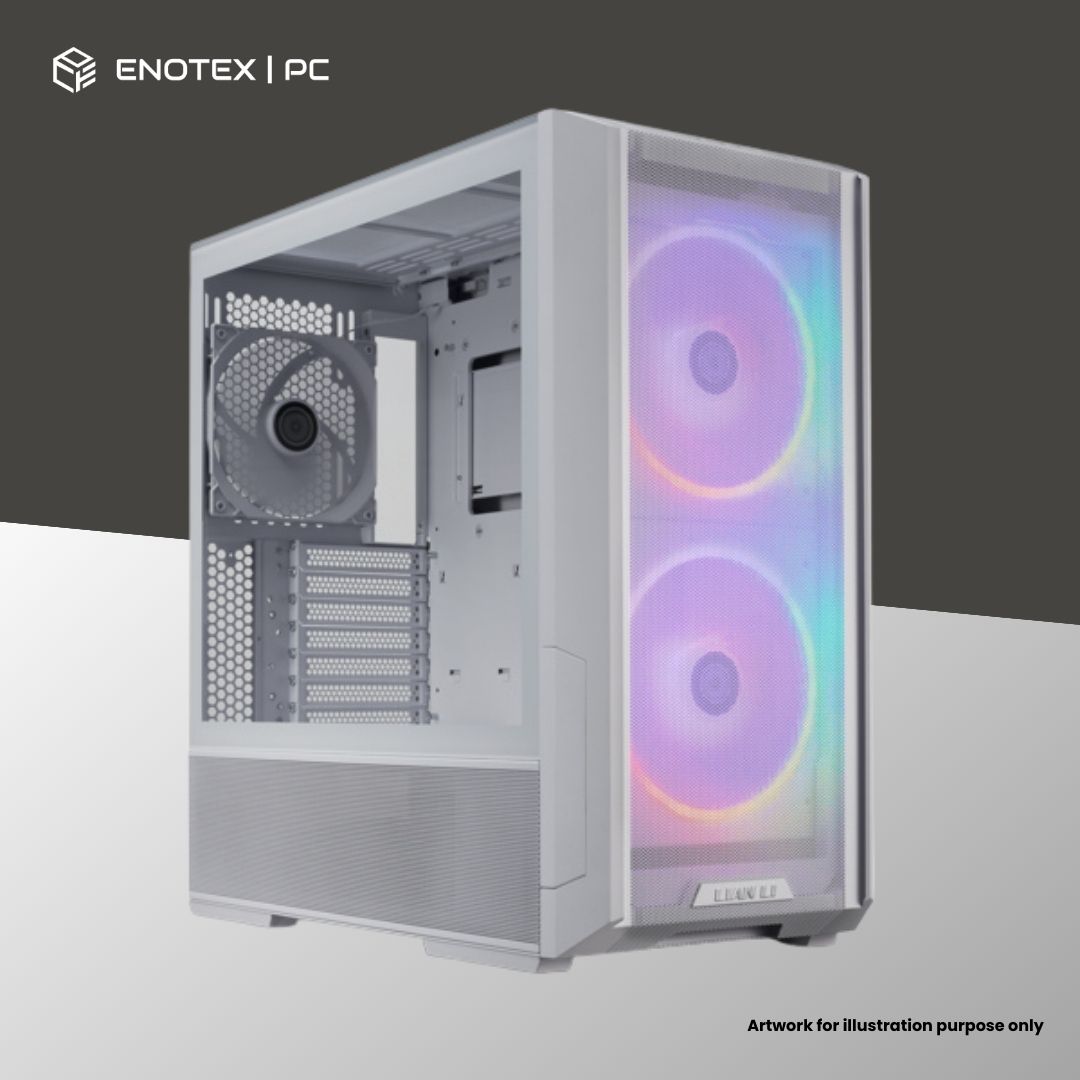 LIAN LI LANCOOL 216 RGB TG ATX WITH 3 ARGB FANS - WHITE